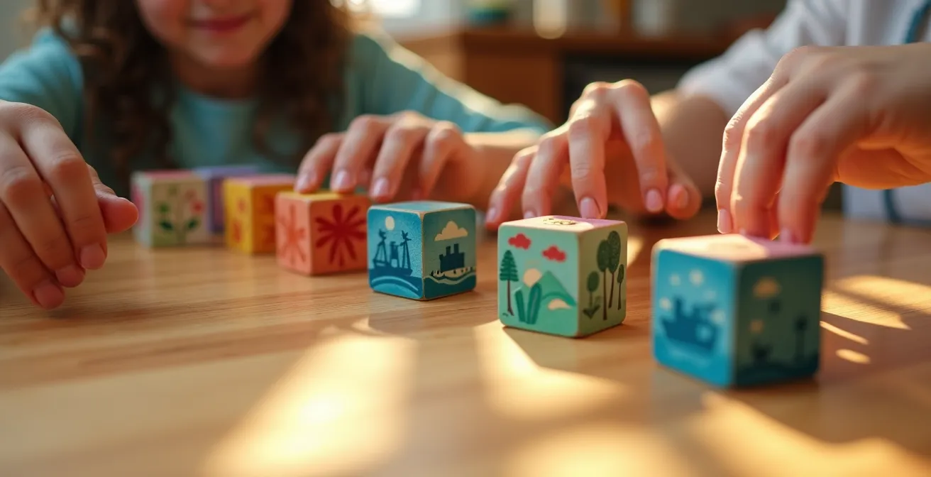 Familie als Klimadetektive bei der gemeinsamen CO2-Berechnung ihrer Reise