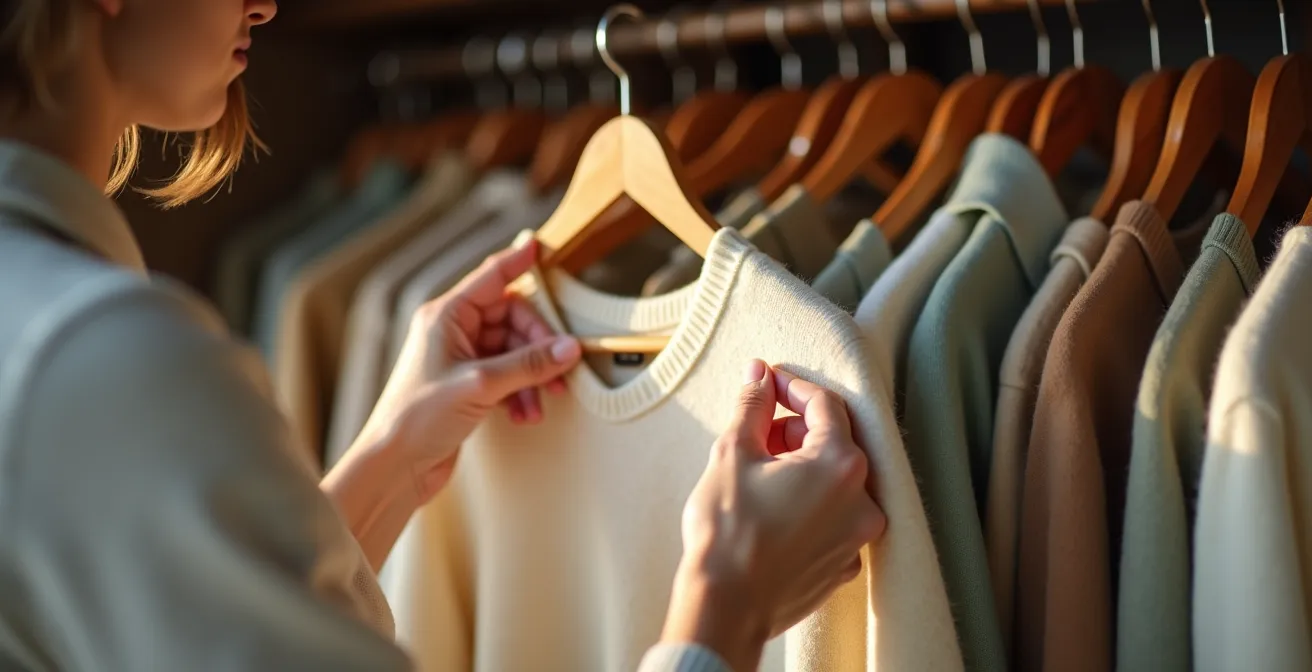 Atmosphärische Aufnahme einer eleganten Second-Hand-Boutique