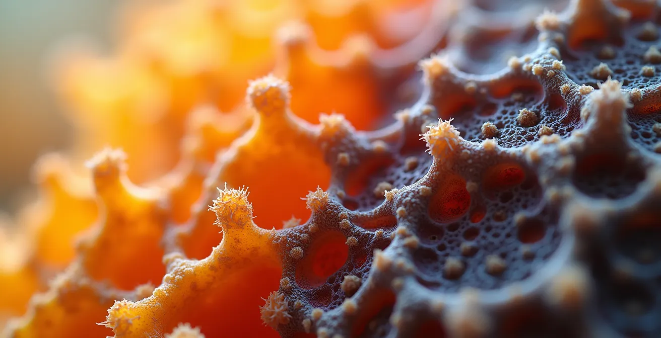 Makroaufnahme einer abstrakten Darstellung der Beta-Zell-Erschöpfung