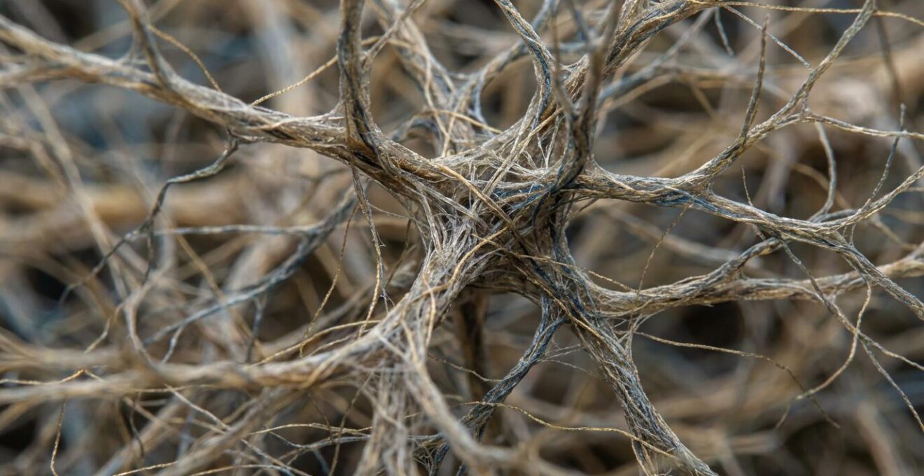 Makroaufnahme von neuronalen Verbindungen mit sichtbaren Veränderungen durch Meditation