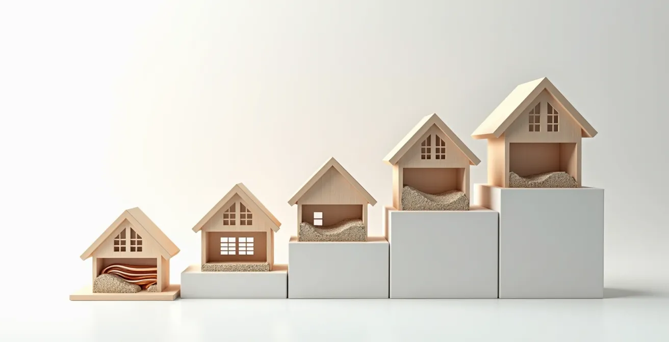 Visualisierung eines individuellen Sanierungsfahrplans mit zeitlichen Schritten