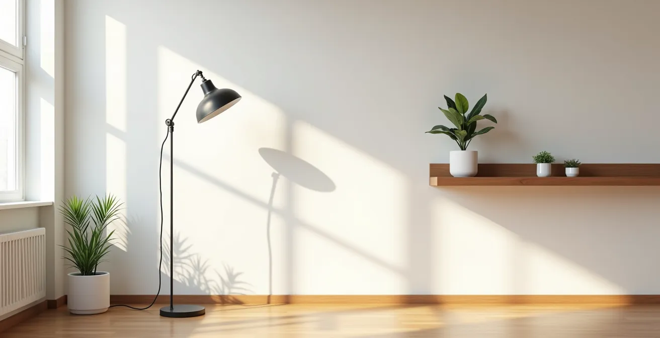 Luftiger Wohnraum mit bewusst gesetzten Designelementen und viel Freiraum