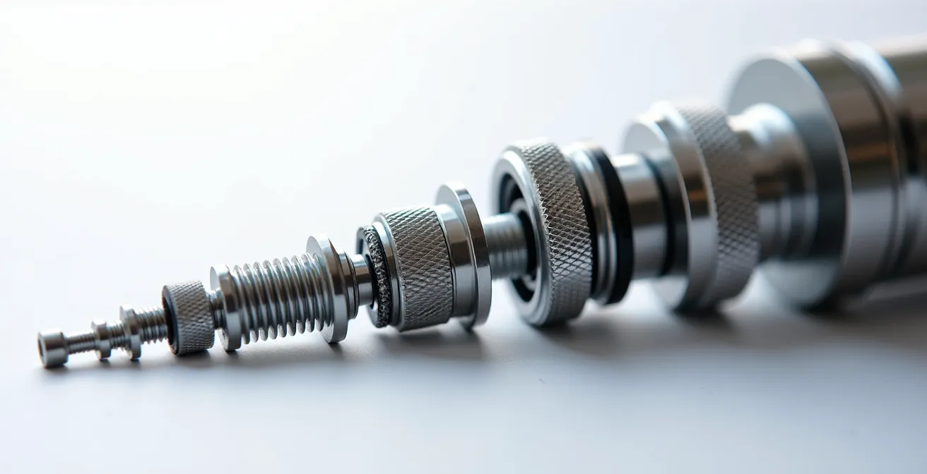 Makroaufnahme zur Visualisierung der Komplexitätskosten bei Produktvarianten