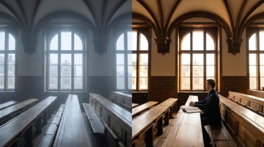 Visualisierung der mentalen Vorbereitung auf eine Prüfungssituation