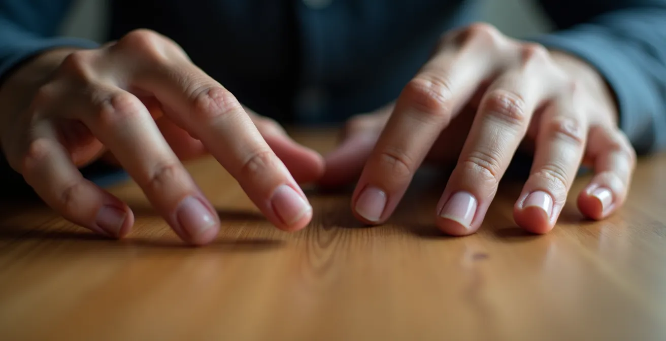 Detailaufnahme von Stresssymptomen und Warnsignalen